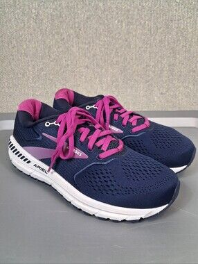 Brooks Ariel 20 Maximum Stability Road Running Shoes Peacoat Vivid Viola 8.5